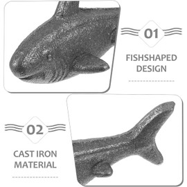 HOMSFOU Suplemento de Hierro Fundido Natural Fácil de Limpiar en Forma de Pescado 4 Piezas para Cocina Adecuado para Atletas y Mujeres Embarazadas