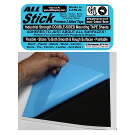 ALL STICK Weatherproof Double Sided 2-Sided TAPE SHEET 9" X 11.5" MOUNT CAMERA