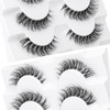 JIMIRE False Eyelashes Clear Band Small Faux Mink Lashes Natural