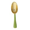 Creative Co-Op Enameled Aluminum Scoop with Ribbed Handle, Gold Finish