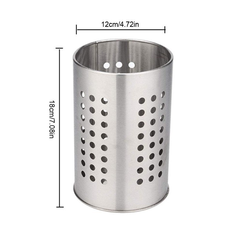 Chopsticks Holder, Kitchen Stainless Steel Round Hole Cooking Tools Holder