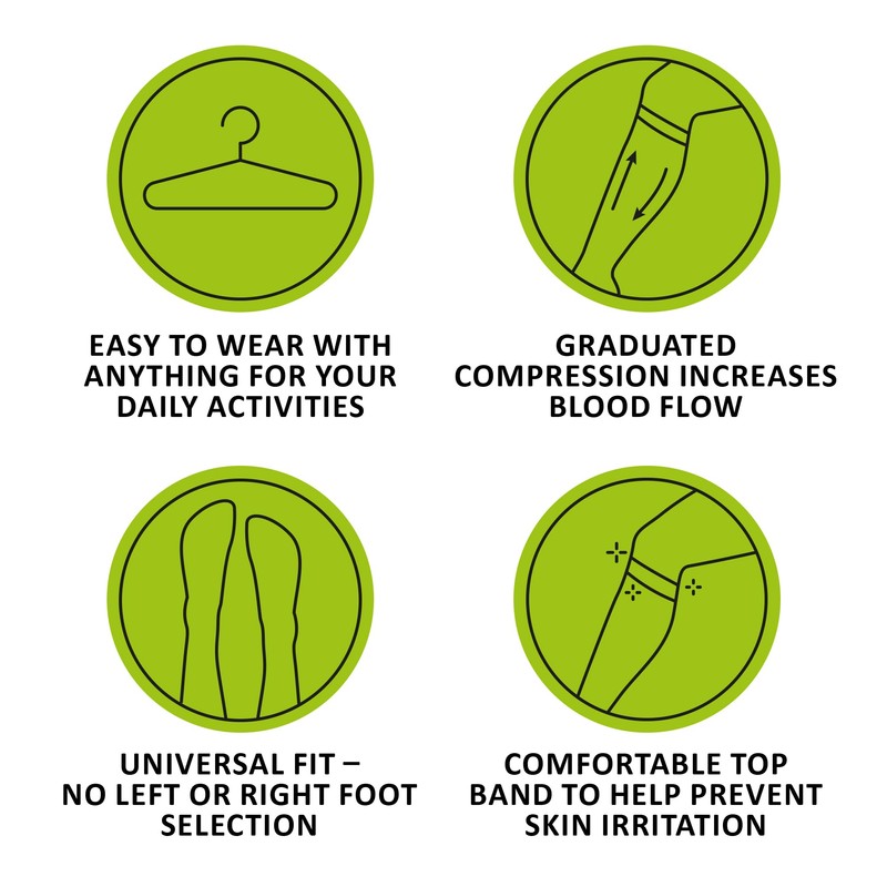 FitLegs - Recovery Bamboo Socks - 14-17mmHg Graduated Compression for