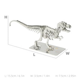 SEBUNAS Mechanical Tyrannosaurus 3D Metal Puzzle 3D Metal Model Kits DIY Mechanical Fine Assembly Model Suitable for Adults and Teenagers, Enhance Hands-on Ability, Creative Decorations