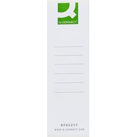 Q Connect Lever Arch File Spine Label (Pack of 10),White