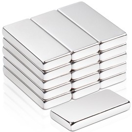 Pack of 16 Magnets Strong, 20 x 10 x 3 mm Neodymium Magnets Extra Strong, Magnets for Magnetic Board, Super Strong Rare Earth Magnets, Rectangular Magnets for Kitchen Cabinet, Office, Whiteboard