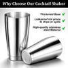 Giantree 6 Pcs Cocktail Shakers, Professional Boston Bar Shaker Set,