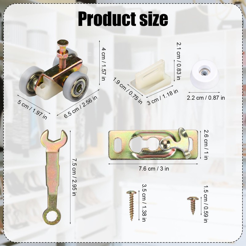 Sliding Pocket Door Hardware Kit, Sliding Door Top Hanger Rollers