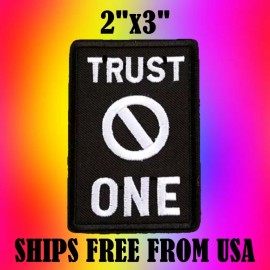TBA Wholesale Trust No One, Iron-On/Sew-On Embroidered Hand Rattlesnake Patch