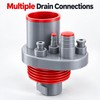 5-in-1 Kitchen Drain Connector for Sink Appliances – Multi-Port Odor-Blocking