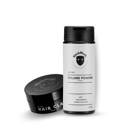 BlackMask Hair Clay for Men, Easy to Apply - Instantly Adds Texture & Volume, Matte Finish, Strong Hold, Hair Styling Clay:_Powder & Clay - Bundle