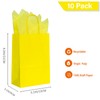 AZOWA Yellow Gift Bags with Tissue Paper Small Yellow Kraft