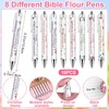 32 Pcs Flower Bible Verse Ballpoint Pens Notebooks Set Christian