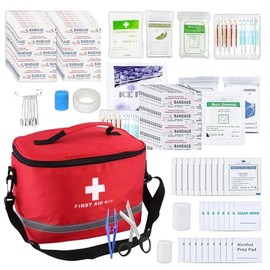 Botiquín de Primeros Auxilios de 360 Piezas,Kit de Primeros Auxilios Portatil,Médico de Emergencia Completo para Hogar Coche Barco Lugar Trabajo Mochi