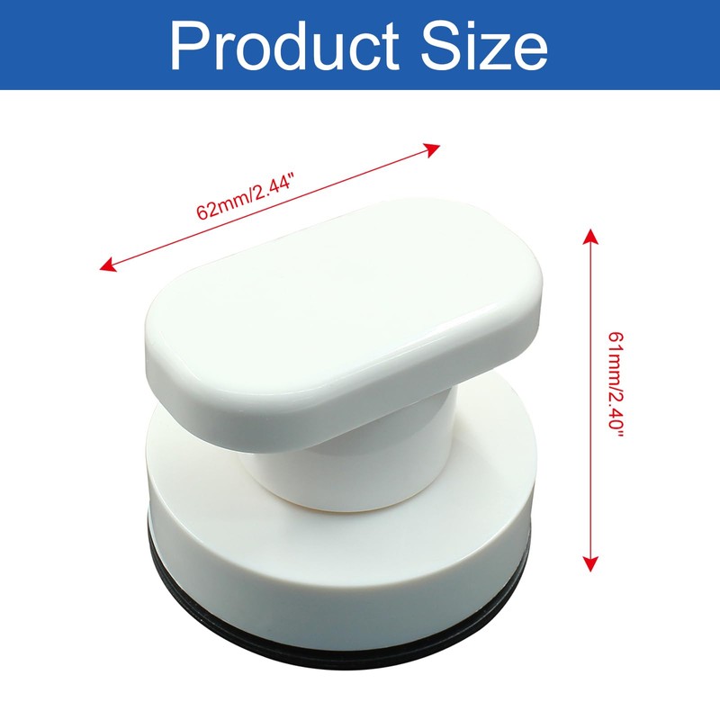 PHITUODA 2 Pack Powerful Suction Cup Glass Mirror Door Handle,