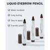 Erinde Impermeable Lápiz de Cejas Líquido, Natural de Larga Duración
