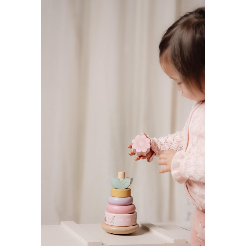 Little Dutch 7342 FSC Wooden Stacking Tower Ring Fairy Garden