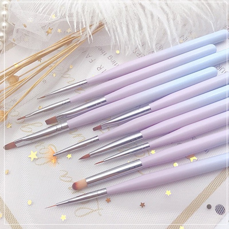 10pcs Nail Art Brush DIY Exquisite Pattern Nail Painting Drawing
