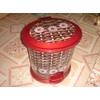 Decorative 10 L Oval Plastic Step Trash Can 13" Tall,