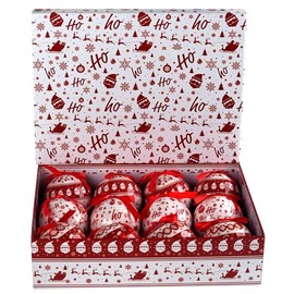 Nordic Scandinavian Christmas Baubles - Tree Decorations In Gift Box - Set of 12