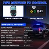 OPL5 Rechargeable Blue Emergency Roof Top Strobe Light Wireless Battery,