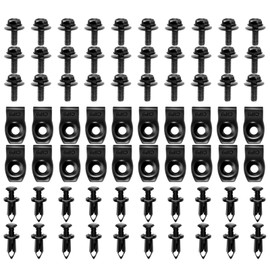 70PCS Car Screws and Bolts,Engine Undertray Screws,Car Fender Screws,Car Clips and Fasteners,Bumper Clips,Car Panel Clips,Car Body Trim Clips,Universal U Clips Kit for Car Wheel Arch Cover Undertray
