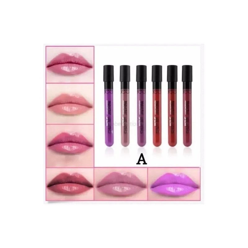 Set 6 Piezas Lapiz Labial Liquido