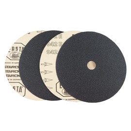 Starcke Premium 7 Inch Heavy Duty Paper Backed Sanding Discs - 7/8" Hole Bolt On Attachment Black Silicon Carbide - for Stone, Metal, Auto Body Repair, Paint, and Plastics (25, 80 Grit)