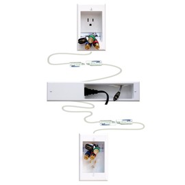 PowerBridge ONE-CK Single Outlet for TV and Sound-Bar Recessed In-Wall Cable Management System Kit (ONESB-CK)