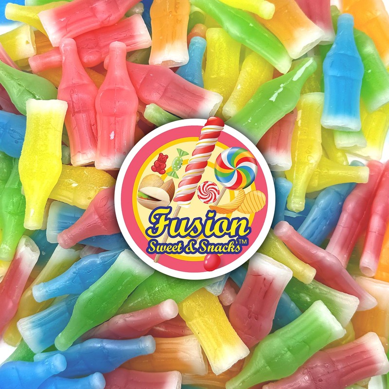Wax Bottle Candy Drinks, 1 Pound Bag - Retro Wax