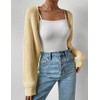 SECRETEYARD Women's Long Sleeve Open Front Knitted Crop Cardigan Drop