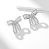 Fashion Design Statement Rhinestone Large Bow Stud Earrings for women