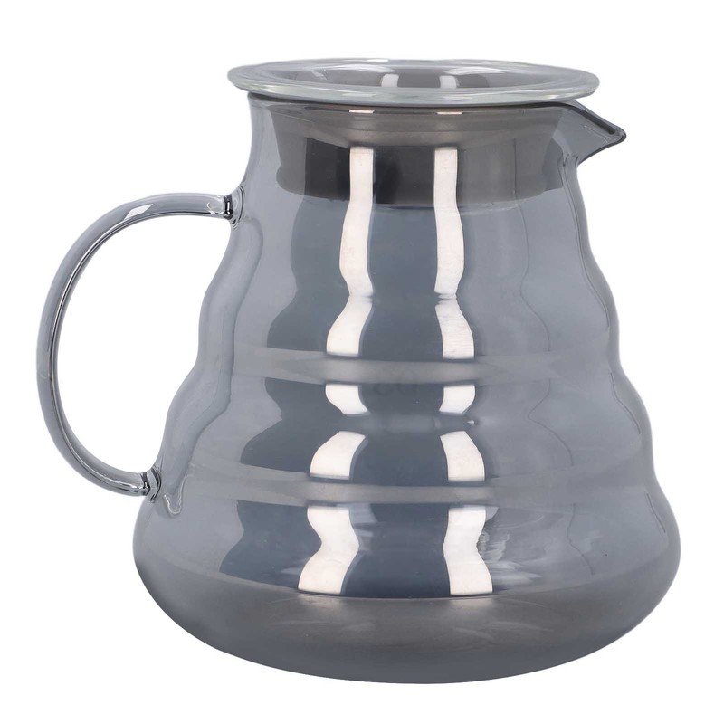 Electroplated Grey Coffee Pot High Borosilicate Glass Hand Coffee Server