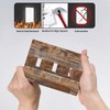 Brown Rustic Wood Triple Light Switch Cover Plate 3 Gang