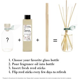 LOVSPA Heavenly Southern Magnolia Reed Diffuser Oil Refill with Replacement Reed Sticks | Jasmine, Rose, Ylang Ylang, Orange Blossom, Tuberose & Magnolia Blossoms, 4 oz | Made in The USA