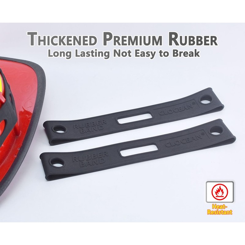 2 Pack Firefighter Helmet Straps, Thickened Rubber Firefighter Helmet Band
