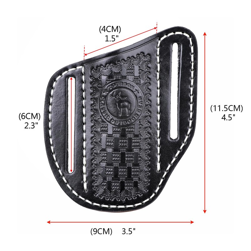 Tourbon Leather Pocket Folding Knife Sheath for Belt EDC Men