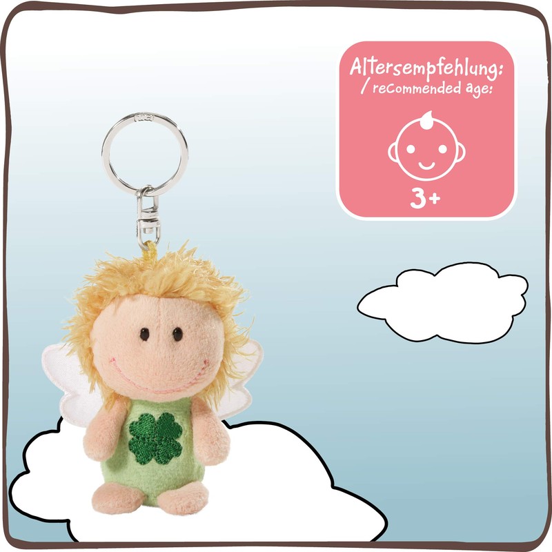 NICI Guardian Angel Key Ring, 7 cm, Green