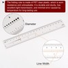 sourcing map Film Flexible Ruler 8 Inch 0.5mm Scale PET