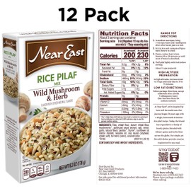 Near East Wild Mushrooms & Herbs Rice Pilaf Mix, 6.3-Ounce Boxes (Pack of 12)