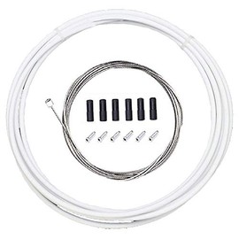 BlueSunshine - Juego de carcasas de cables para cambio de bicicleta de carretera, de montaña, incluye 2 cables de cambio de 1,8 m, 1 carcasa para cambio de 3 m, 8 casquillos de 12 tapones de cable de 4 mm, color blanco