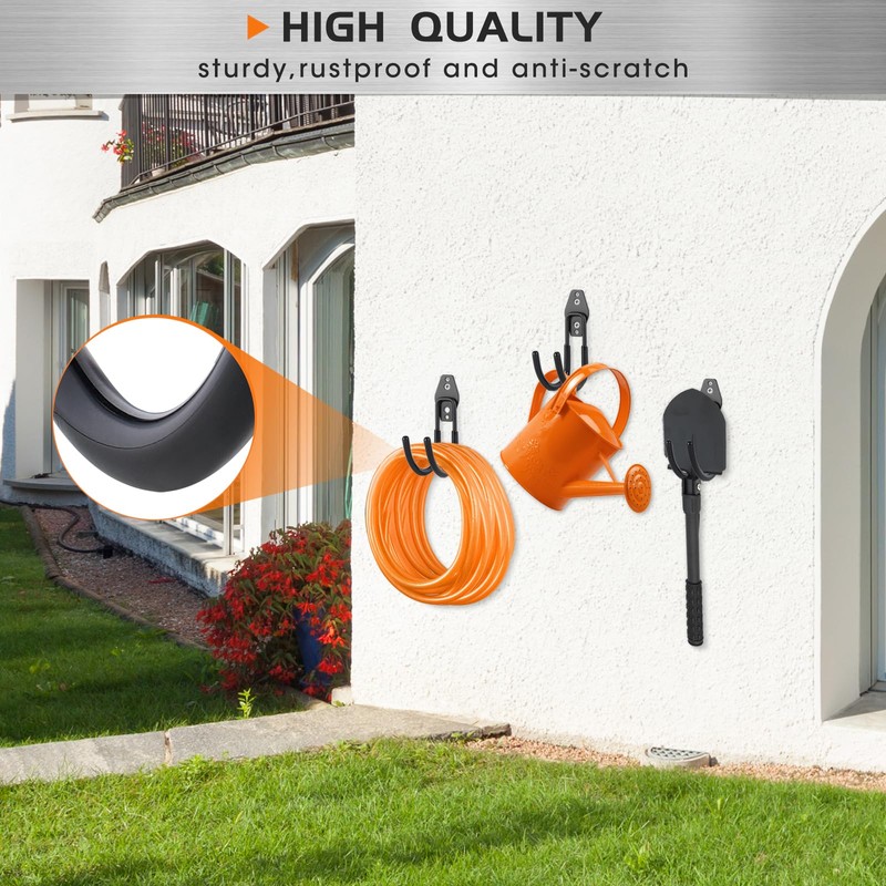 Pruite Hose Hanger Wall Mount 2 Pack,Heavy Duty Hose Holder