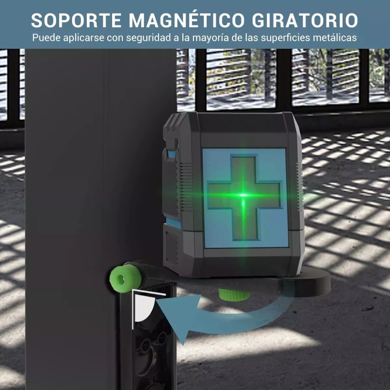 Bauihr Nivel Láser 100ft/30m Autonivelante Con Línea Cruzada de Haz