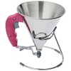 De Buyer Fondanttricher, Edelstahl, pink, 17.4 x 15.8 x 15.8