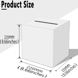 OLIVBIN White Card Box Wedding Card Box for Graduation Bridal or Baby Showers, Birthday, Retirement, Anniversary Decoration Raffle Ticket, Money Box