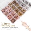 1500Pcs Crystal Beads for Bracelet Making kit 8 Styles for