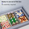 Slideep Chest Freezer Organizer Bins 16.5 Inch, Deep Upright Freezer