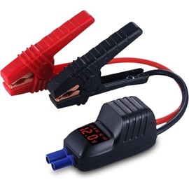 MEGAWISE Smart Jump Starter Clamps, Automotive Booster Clamp Cables Replacement Alligator Clamps with Intelligent LCD Screen for 12V Car Jump Starter and Many Other Brands
