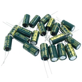 Hordion 20PCS 50V 470UF Electrolytic Capacitor, 0.39x0.79in High Frequency Aluminum Electrolytic Capacitors for TV LCD Monitor Game DIY Projects