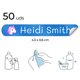 50 Customisable Mini Sticky Labels for Labelling Objects, Pens, Pencils, Dimensions: 4.2 x 0.5 cm