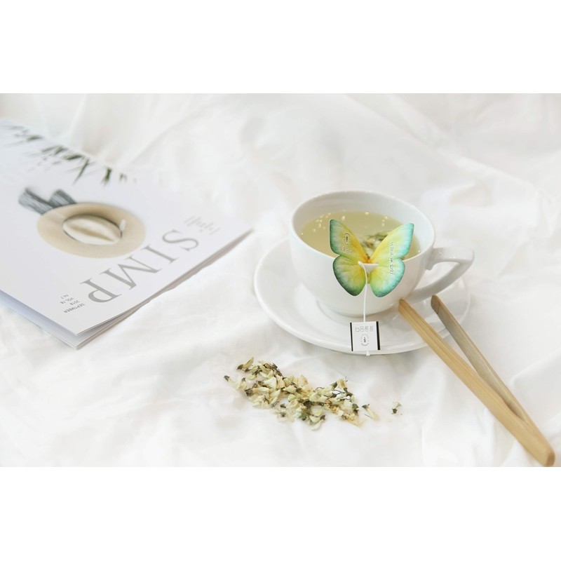 KKOKDAM Tea, 6 Butterfly Flower Tea Bag Sampler Kit, 6Count